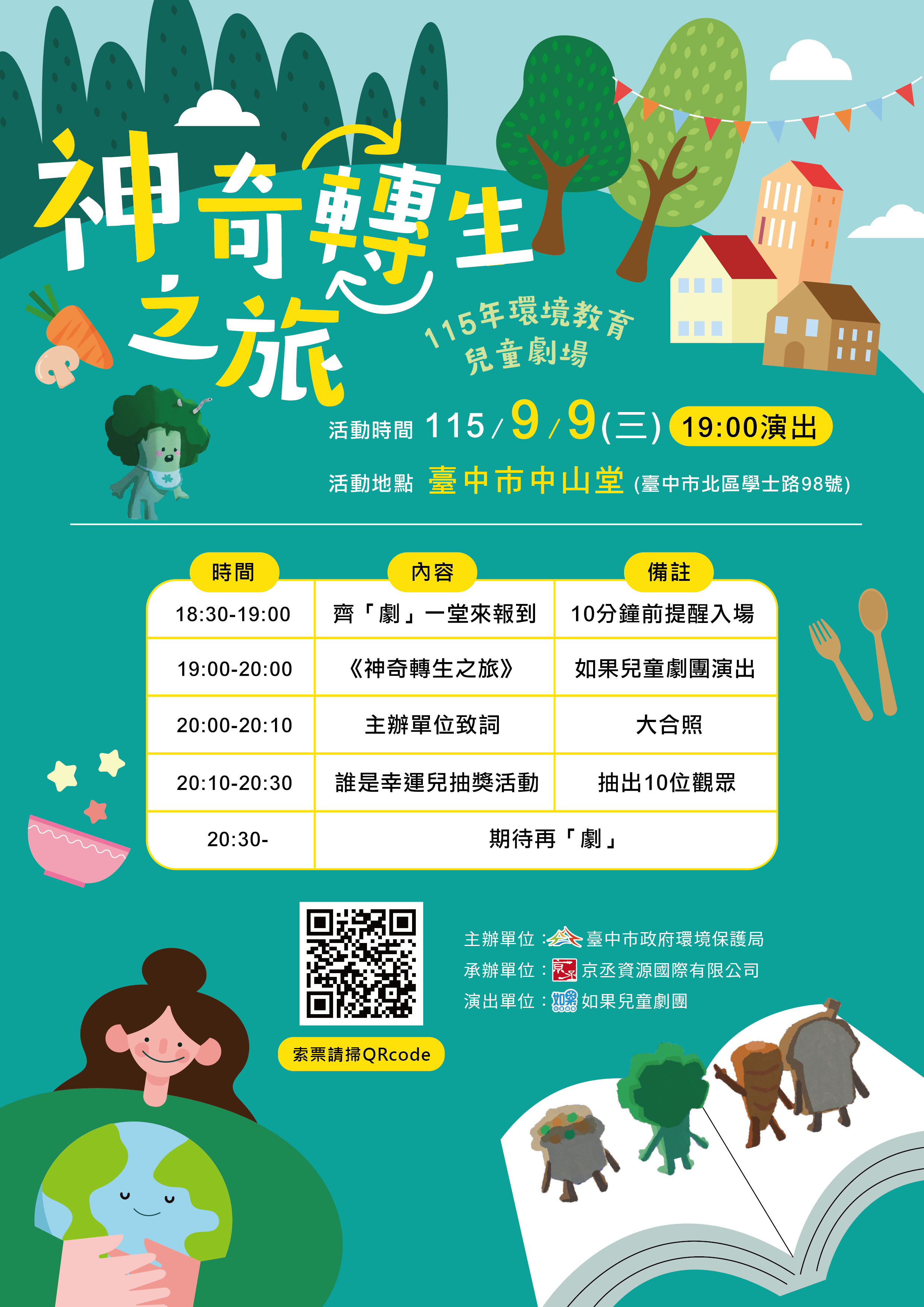 115年臺中市環境教育兒童劇場-神奇轉生之旅、共1張圖片